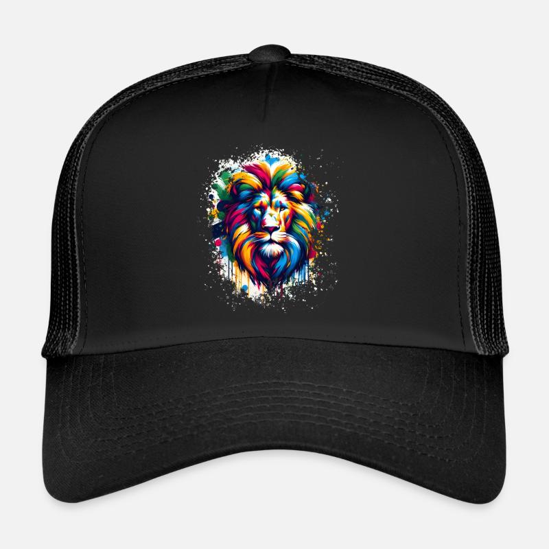 Löwe bunt Kunst Trucker Cap