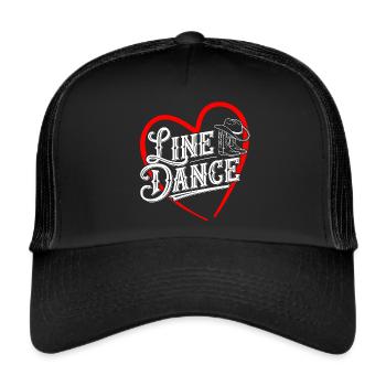 La danse en ligne, quoi d’autre ? Formation de danse en ligne - Casquette trucker  - noir/noir - Devant