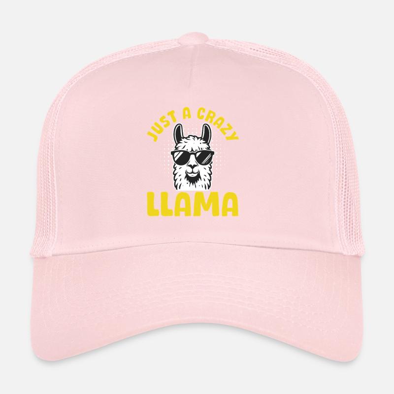 Funny Llama Lover Alpaca Farmer - Just a crazy Trucker Cap