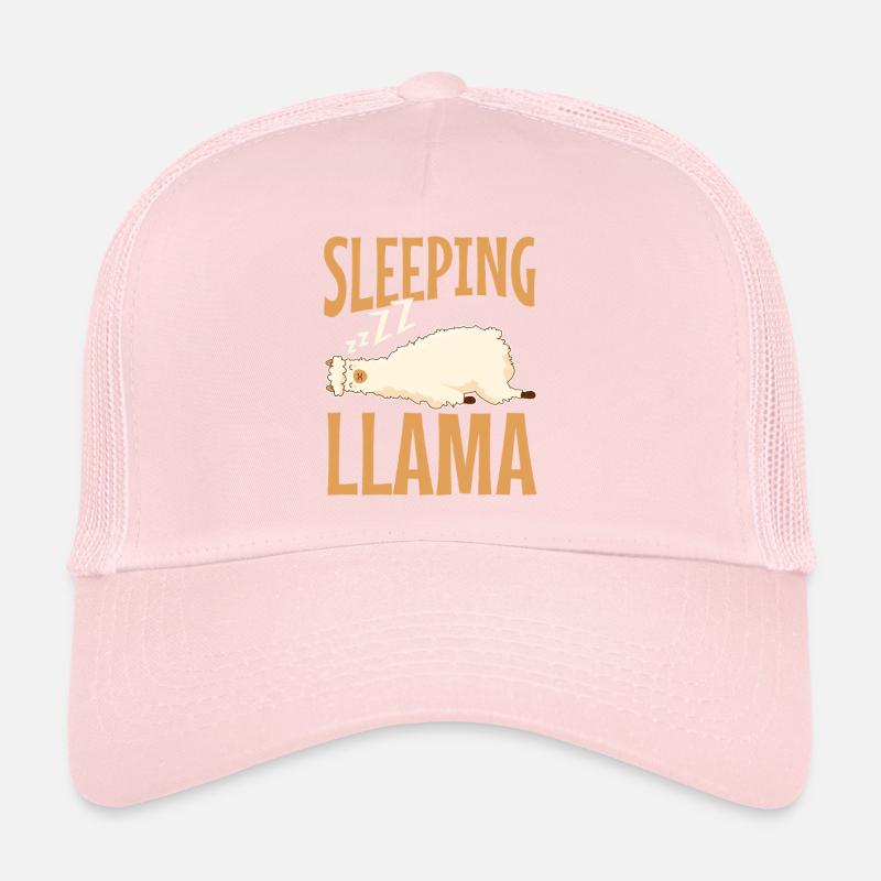 Cute Llama Cute Alpaca Sleeping Llama Trucker Cap