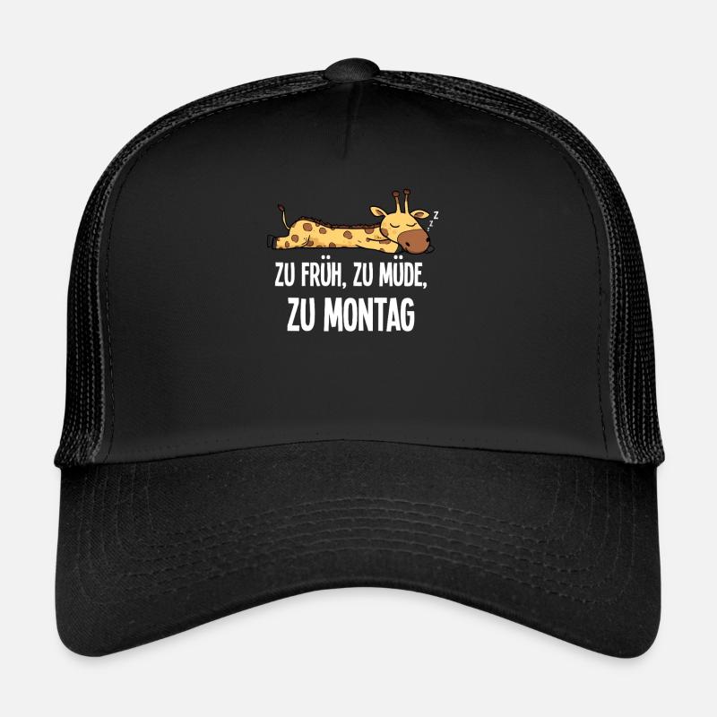 Funny Morning Grouch Giraffe Monday Gift Trucker Cap