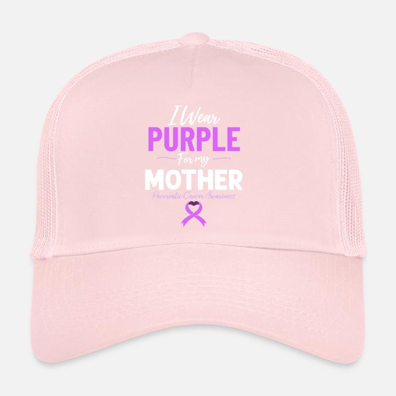 Je porte du violet pour ma mère du pancréas violet Casquette trucker 
