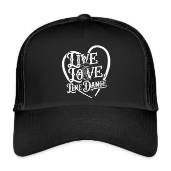 Life Love Line Dance Dancing Dance Sport - Trucker Cap - black/black - Front