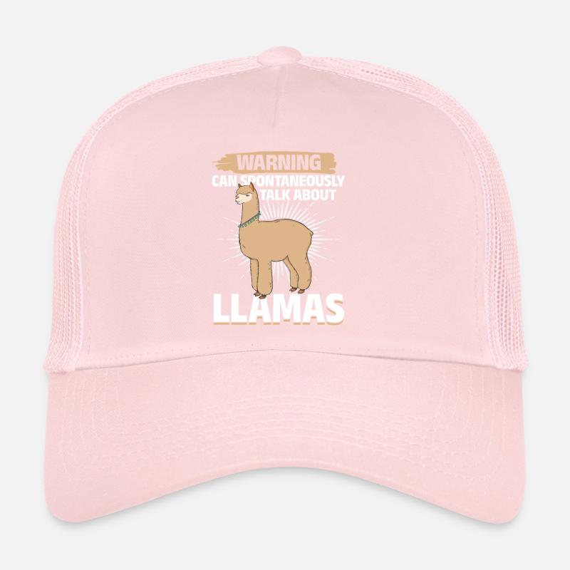 Llama Lover - Warning can spontaneously talk about Trucker Cap