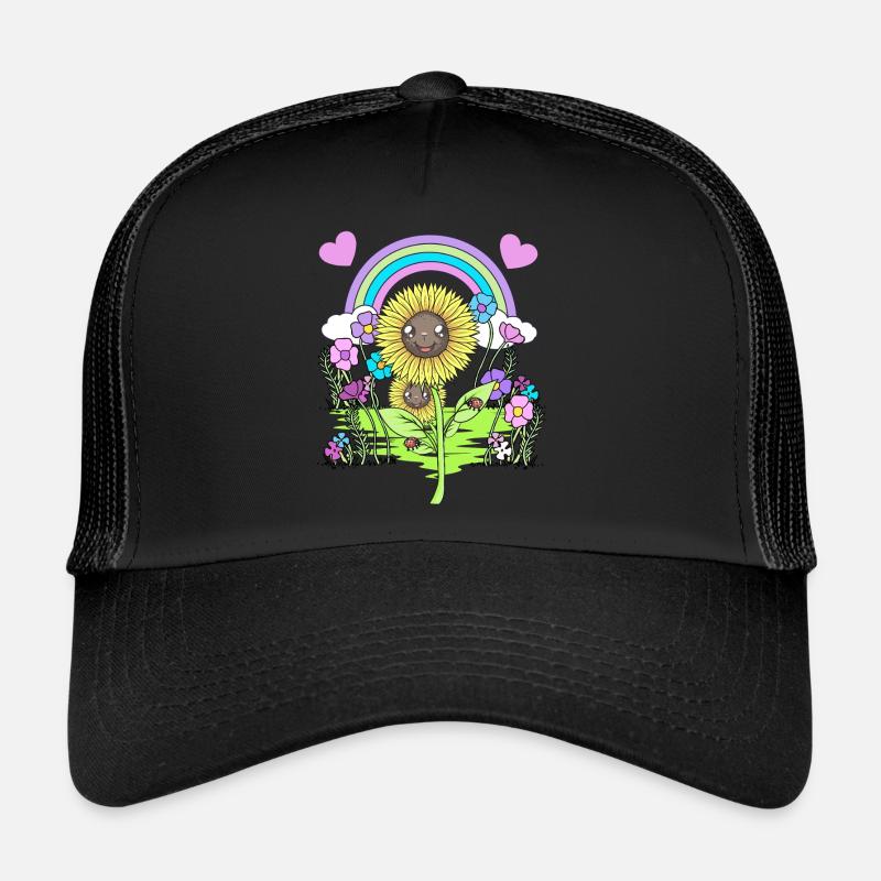 Sonnenblume Sonnenblumen Blume Blumen Trucker Cap