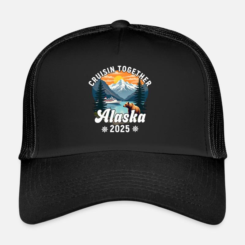 Kreuzfahrt Alaska 2025 - Trucker Cap - Schwarz/Schwarz