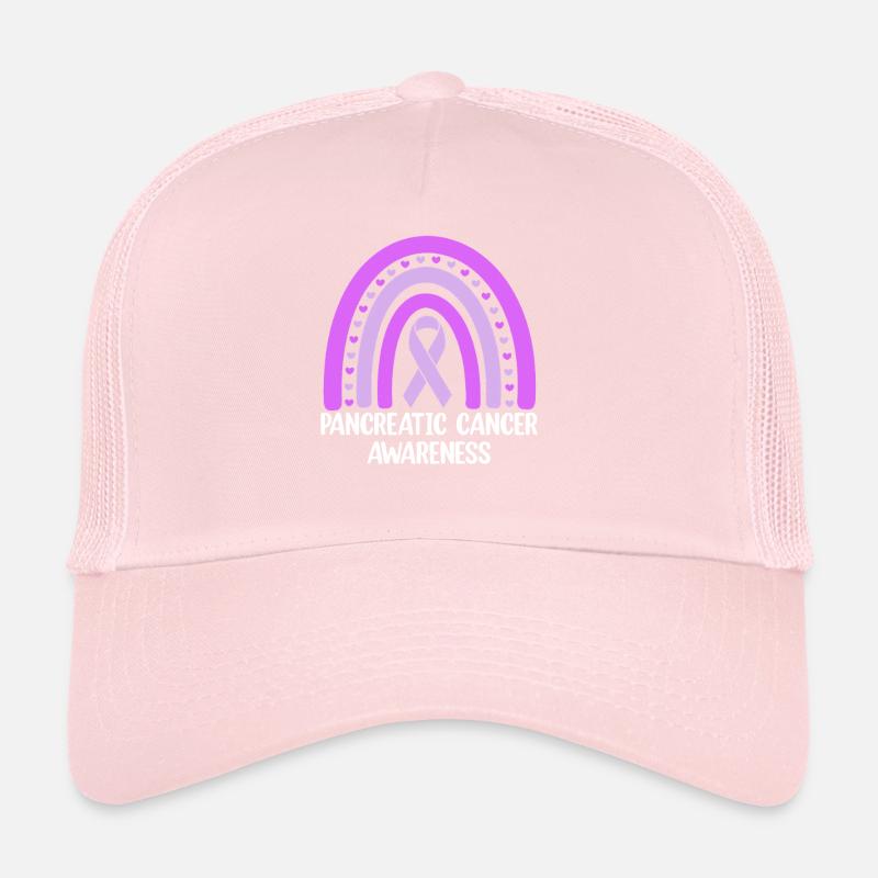 Sensibilisation au cancer du pancréas Boho Arc-en-ciel Violet Casquette trucker 