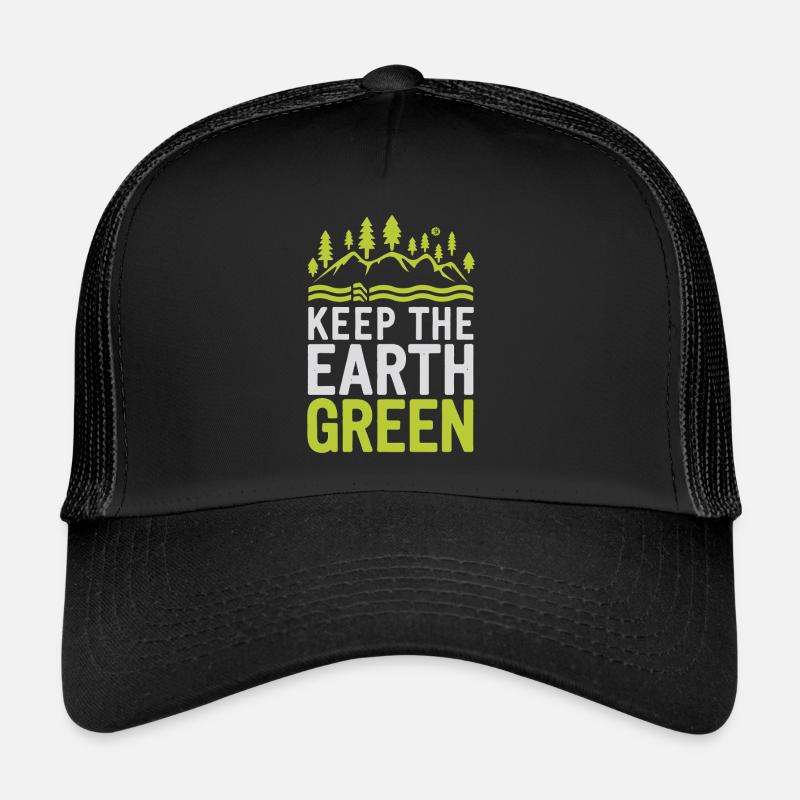 Earth day - Trucker Cap - Schwarz/Schwarz