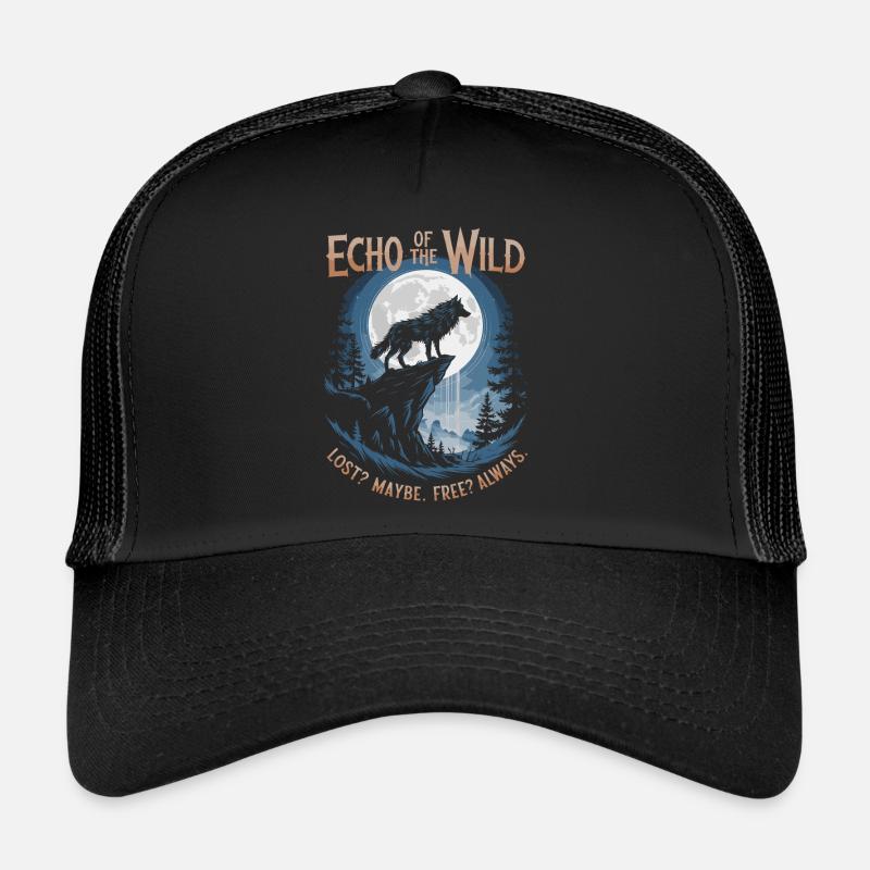 Écho de la nature - Loup hurlant, liberté et nature Casquette trucker 