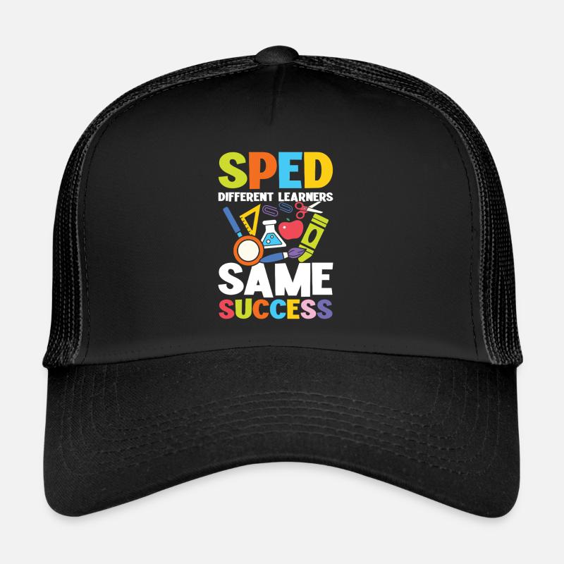 Sonderpädagogik Verschiedene Lernende Gleicher - Trucker Cap - Schwarz/Schwarz