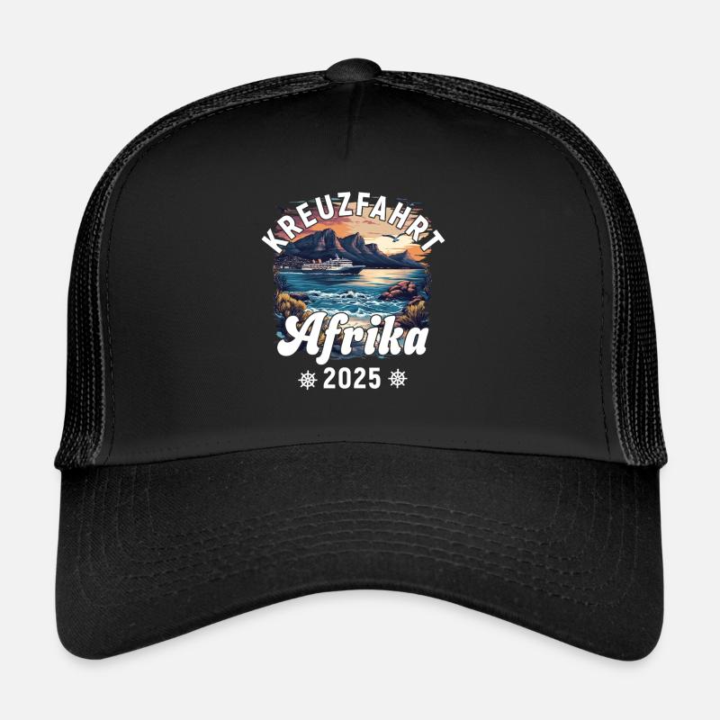 Kreuzfahrt Afrika 2025 - Trucker Cap - Schwarz/Schwarz