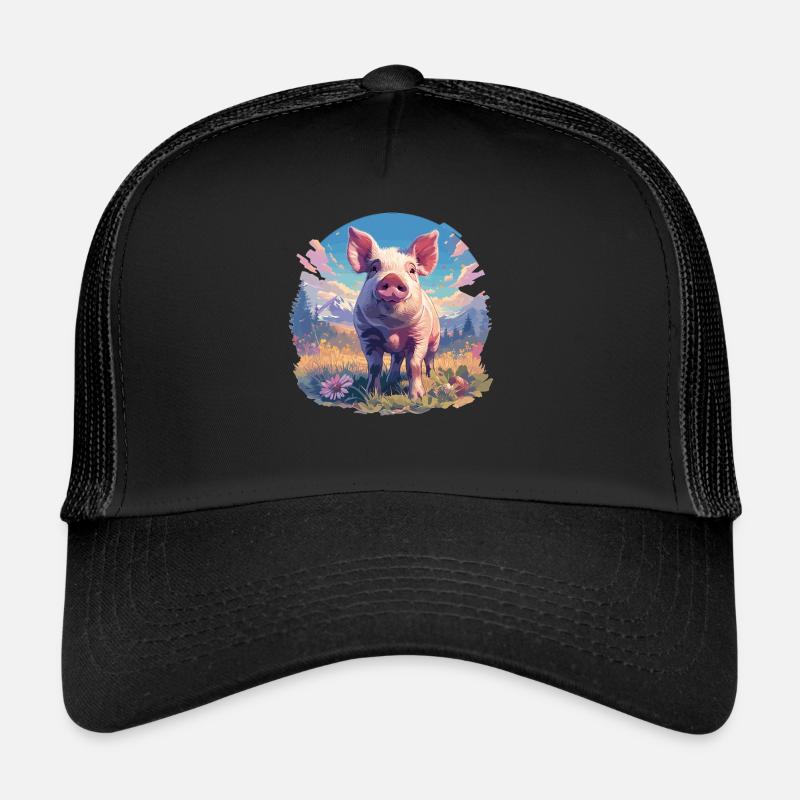 Schweine Schwein - Trucker Cap - Schwarz/Schwarz