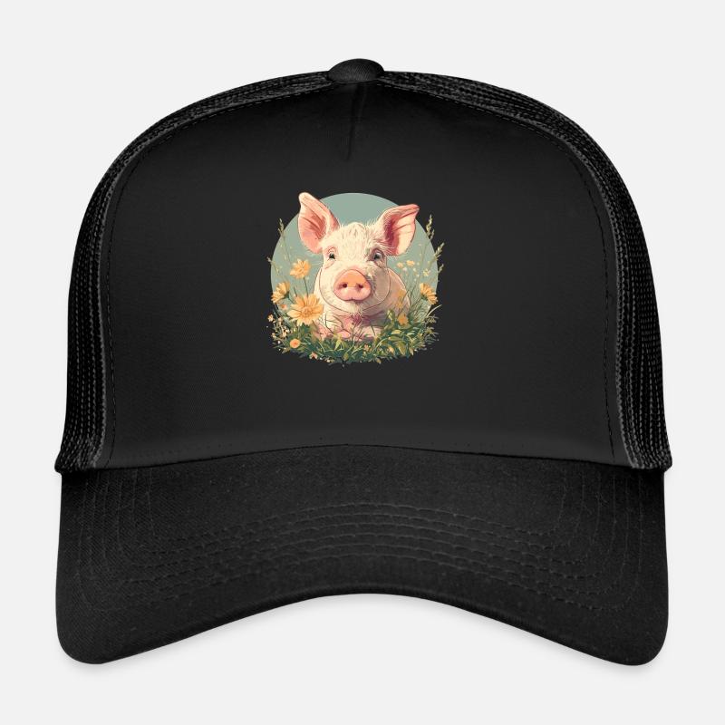 Schweine Schwein - Trucker Cap - Schwarz/Schwarz