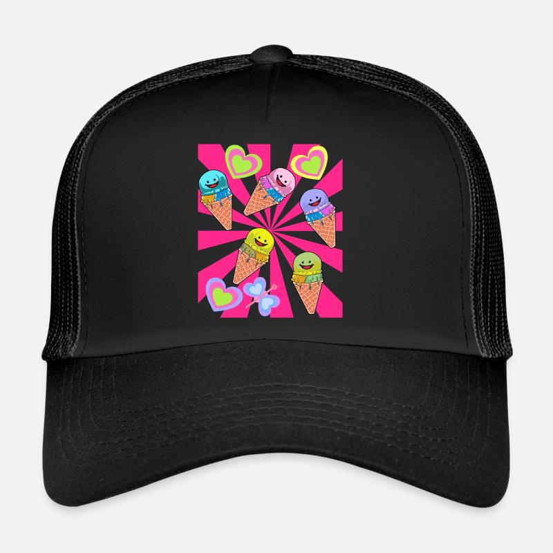 Cream Cream Retro 80s 90s Summer Trucker Cap