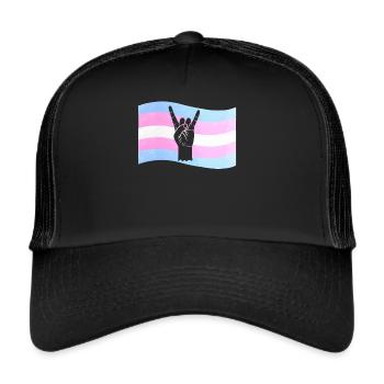 Transgender Trans LGBT Pride - Trucker Cap - black/black - Front