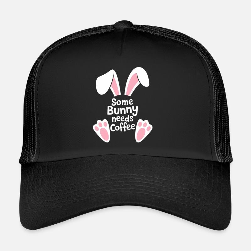 Drôle de lapin de Pâques Café Dicton Casquette trucker 