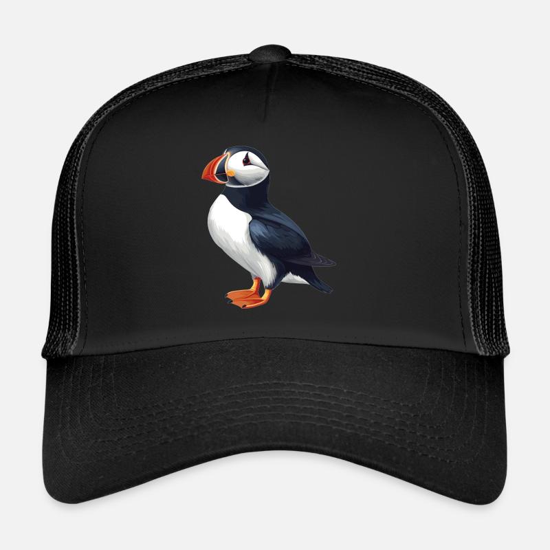 Papageientaucher - Trucker Cap - Schwarz/Schwarz