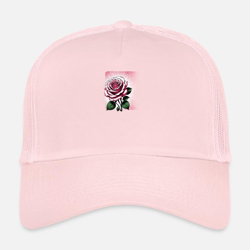 Radiating Rose Bloom Trucker Cap