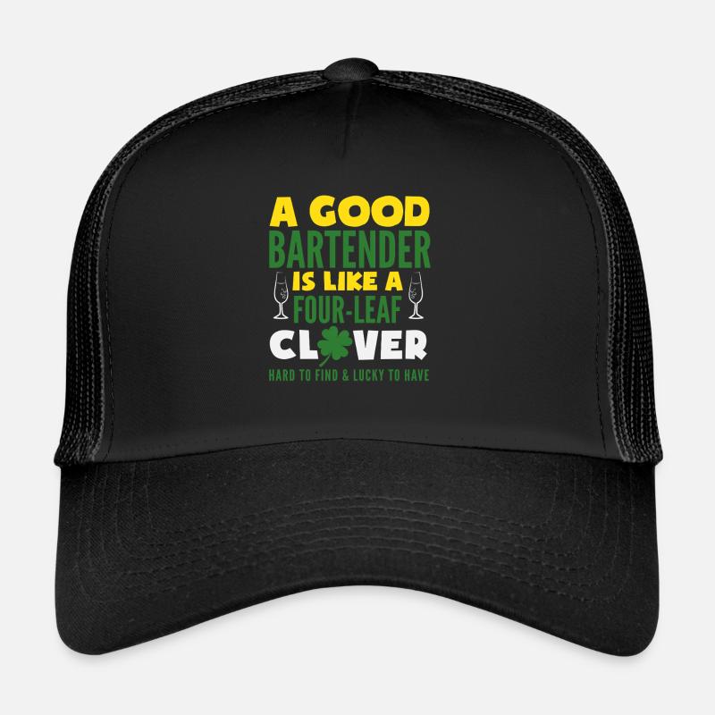 A good bartender is a lucky clover Trucker Cap