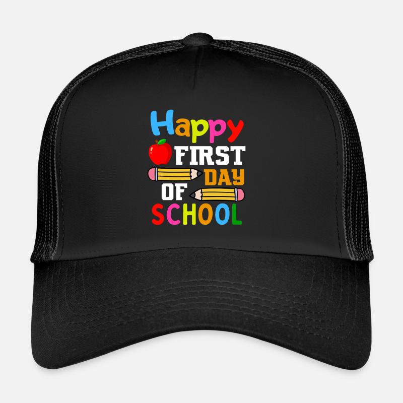 Erster Schultag Schulstart Einschulung - Trucker Cap - Schwarz/Schwarz