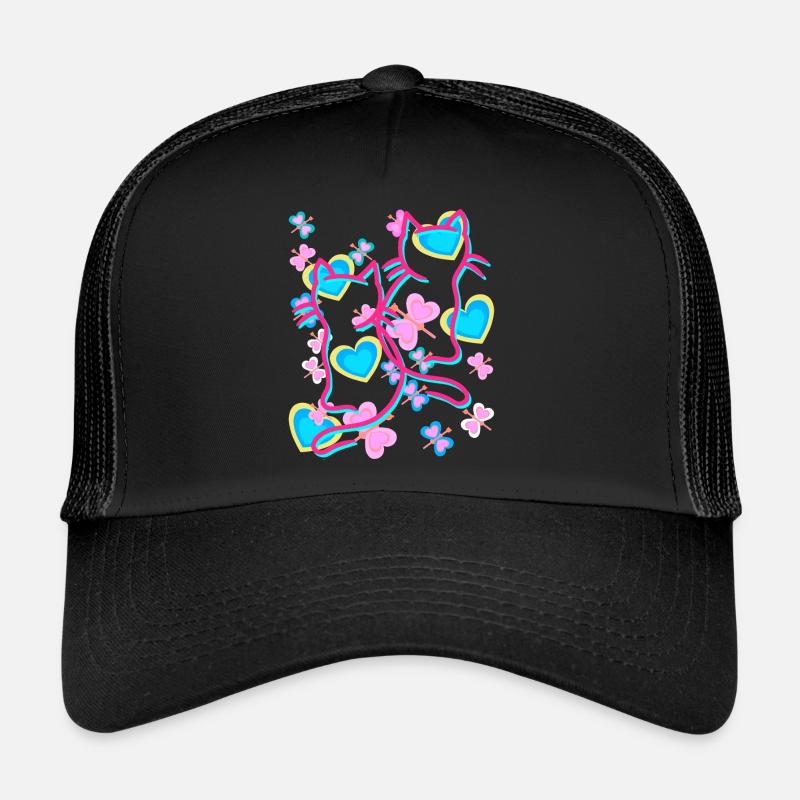 Retro Sommer Katze Katzen Vintage Kinder Kind Trucker Cap