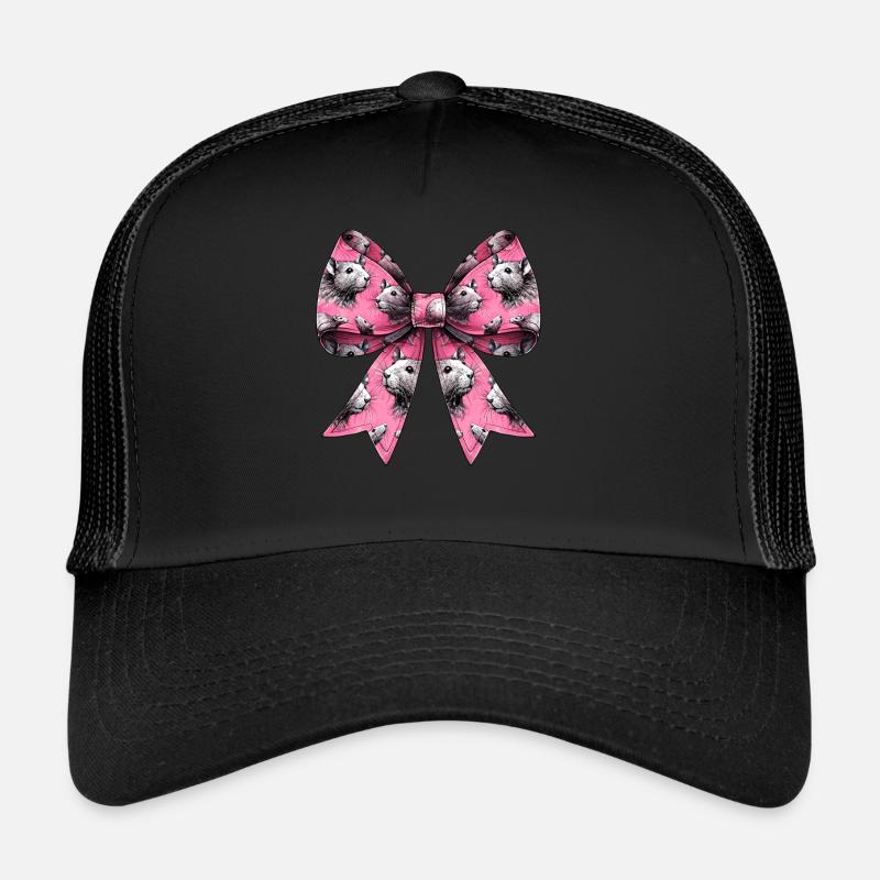 Coquette Bow Rat Mouse Pattern Mom Mothers Day Trucker Cap