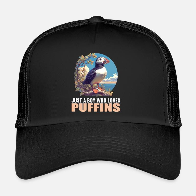 Papageientaucher - Trucker Cap - Schwarz/Schwarz