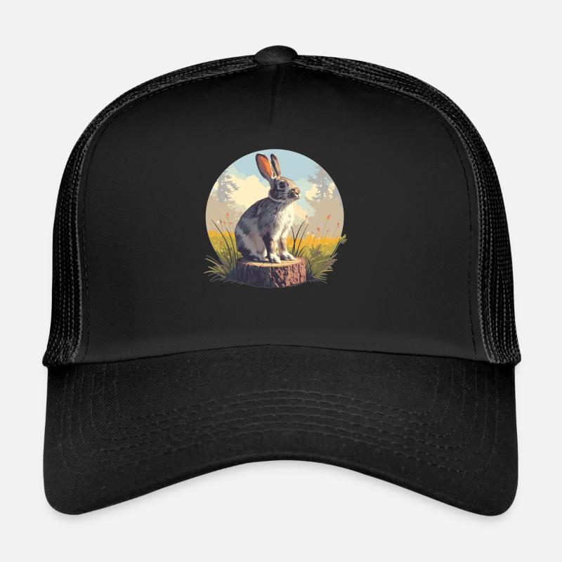 Hasen Hase - Trucker Cap - Schwarz/Schwarz