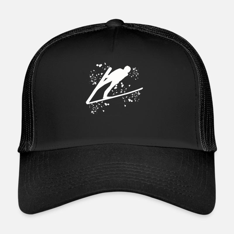 Ski Flying Nordic Skiing Ski Jumping Trucker Cap