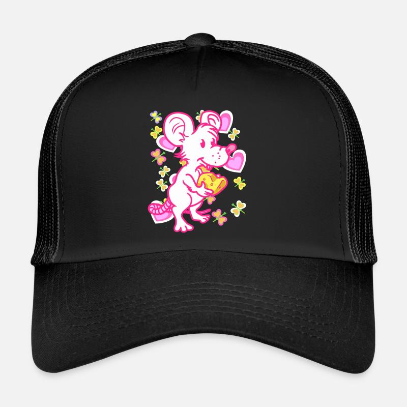 Summer Mouse Mice Kids Child Retro Cheese Trucker Cap