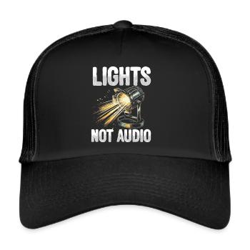 Lighting technician Lighting technician Lighting technology - Trucker Cap - black/black - Front