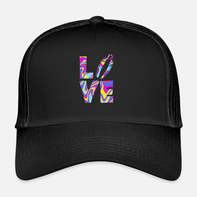 L’amour pour les barmans avec le design shaker Casquette trucker 