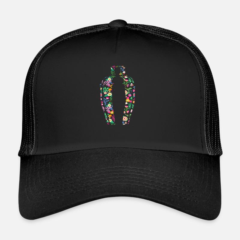 Inspiration Barman Fleurs Colorées Casquette trucker 