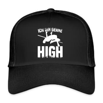 High Jump - I like to be high - Trucker Cap - black/black - Front
