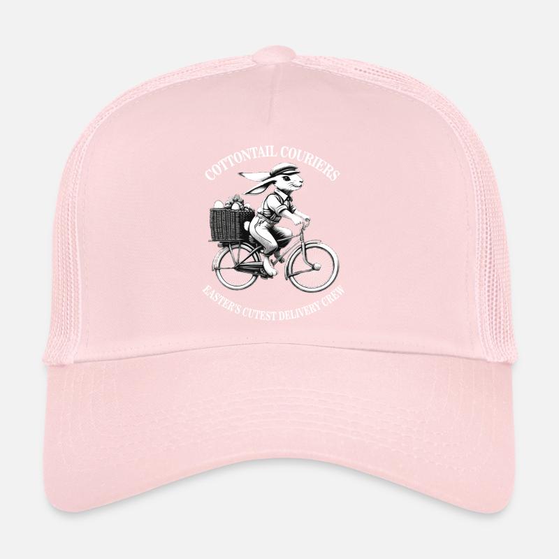 Easter Cottontail Couriers Retro Aesthetic Trucker Cap