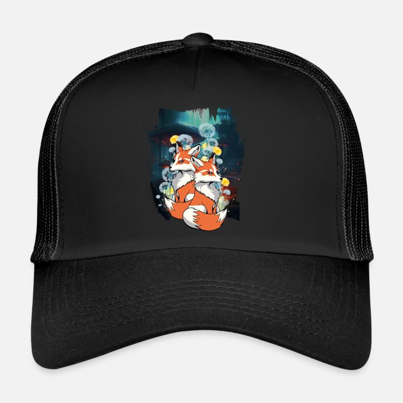 Forest animals, foxes, foxes, forest, wild animals Trucker Cap