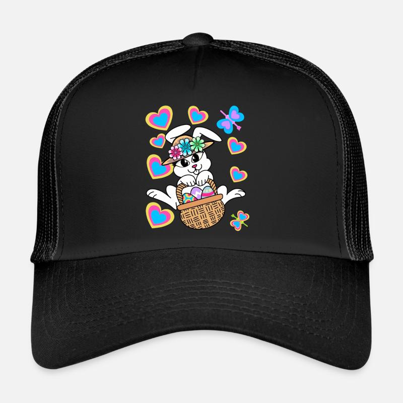 Oeufs de lapin de Pâques rétro Bunny Bunny Bunny Casquette trucker 