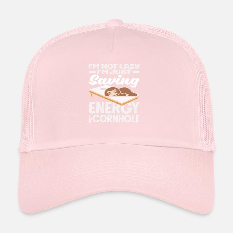 Cornhole Player Energy Saving Funny Sloth Trucker Cap