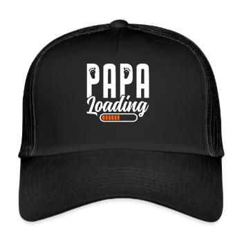 Ich Werde Papa Vatertag Neuer Papa Elternteil - Trucker Cap - Schwarz/Schwarz - Vorne