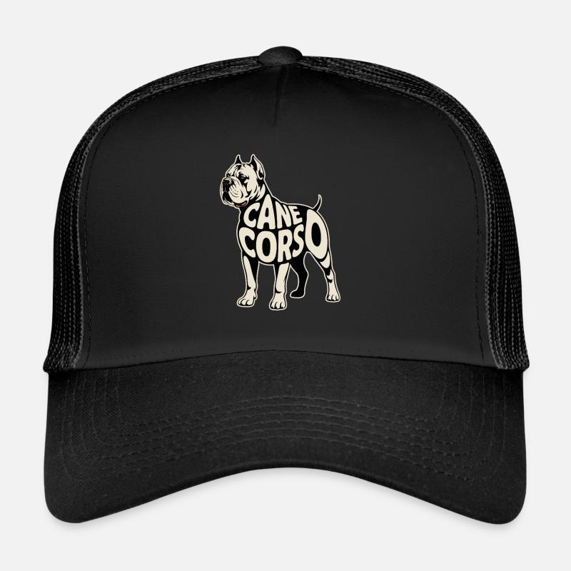 Cane Corso Hund Starkes Statement für Alle - Trucker Cap - Schwarz/Schwarz