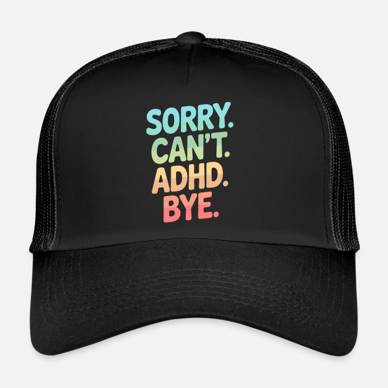 TDAH - Casquette trucker  - noir/noir
