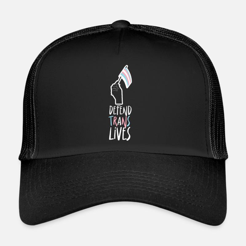 Transgender Trans LGBT Pride - Trucker Cap - Schwarz/Schwarz