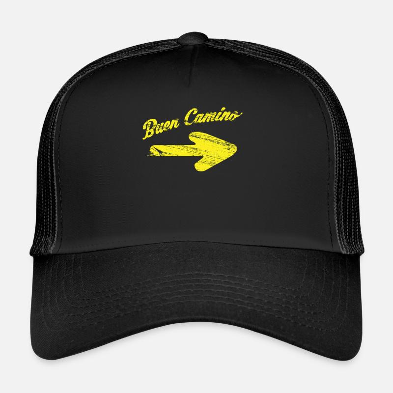 Chemin de Saint-Jacques-de-Compostelle - Casquette trucker  - noir/noir