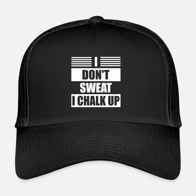 Ich Schwitze Nicht, Ich Kreide Boulder - Trucker Cap - Schwarz/Schwarz