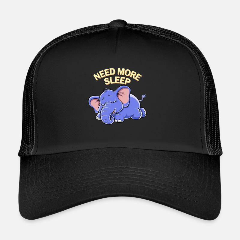 Mignon éléphant endormi à la recherche de plus de sommeil Casquette trucker 
