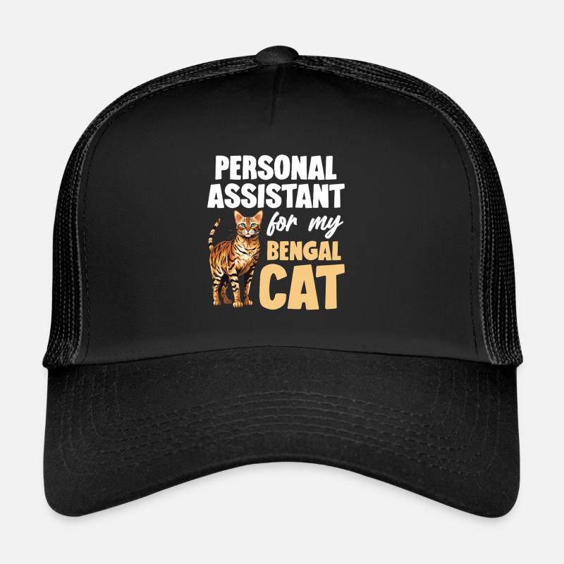 Assistante personnelle pour mon chat Bengal Casquette trucker 