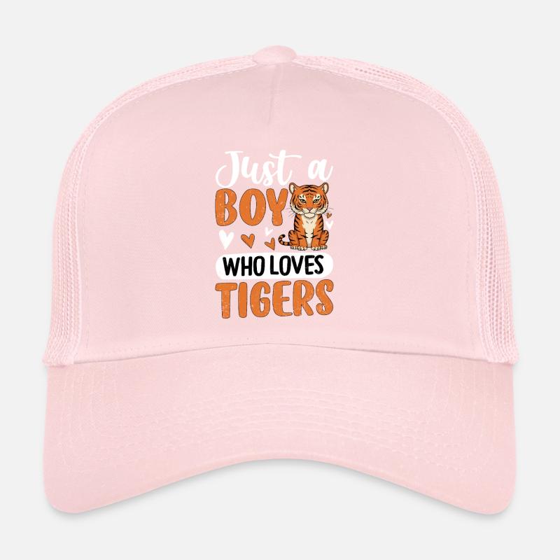 Juste un garçon qui aime les tigres Casquette trucker 