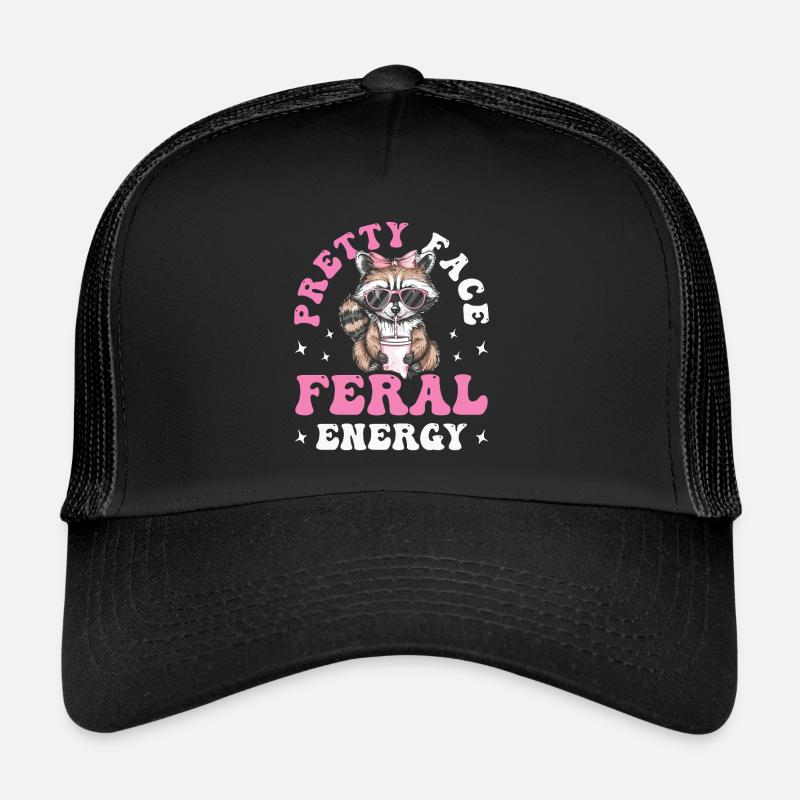 Drôle mignon raton laveur sauvage Mème Casquette trucker 