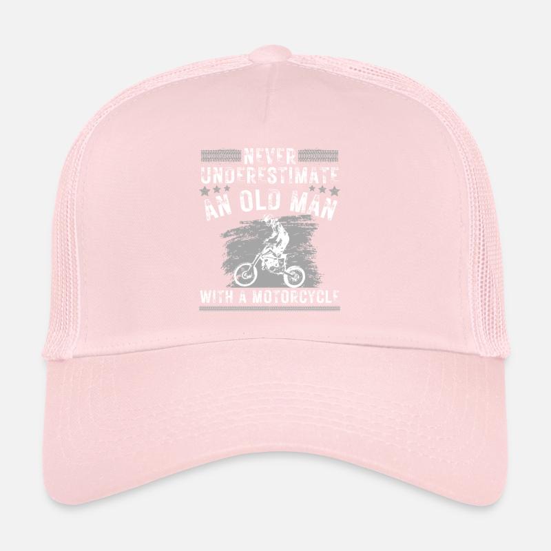 Alter Biker Opa Motorradfahrer Trucker Cap