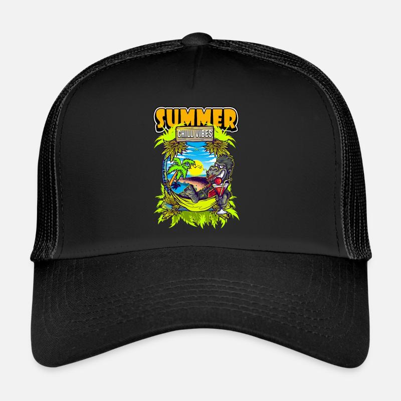 Summer Chill Vibes Gorilla Trucker Cap